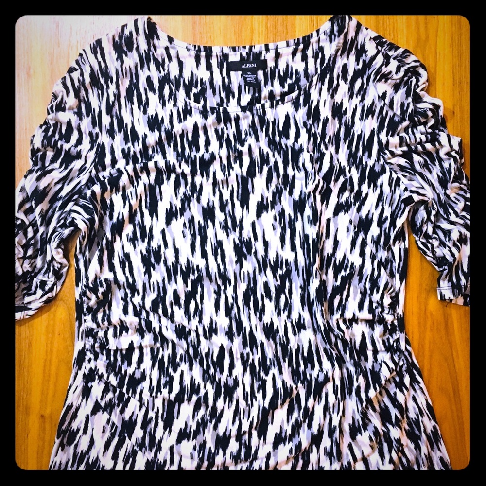 Alfini black and white shirt XL